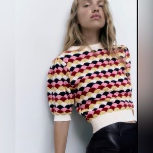Zara puff sleeve sweater